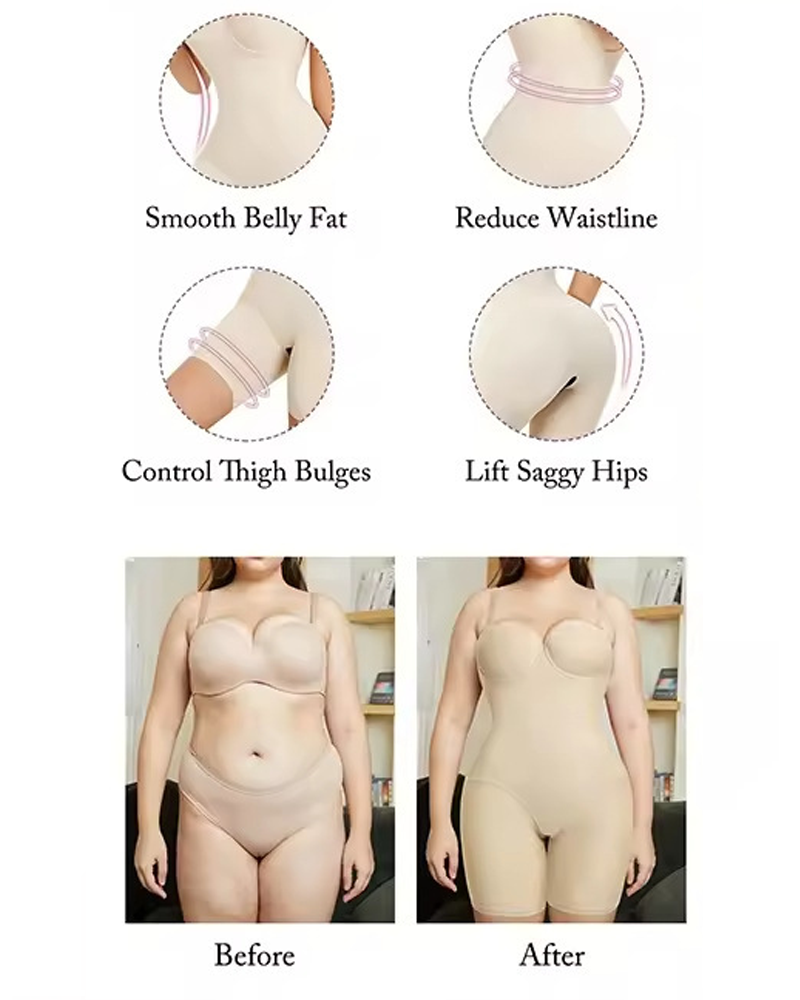 Waist Trainer & Butt Lifter Bodysuit Outerwear-Friendly