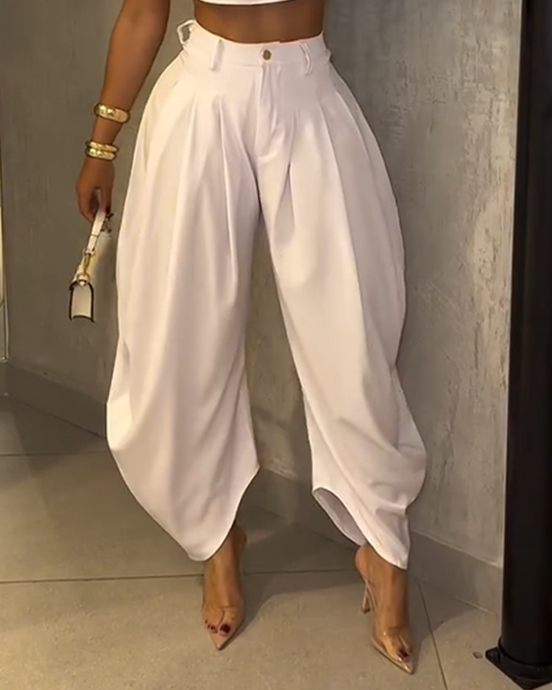 Casual High-Waist Wide-Leg Pants (Pre-Sale)