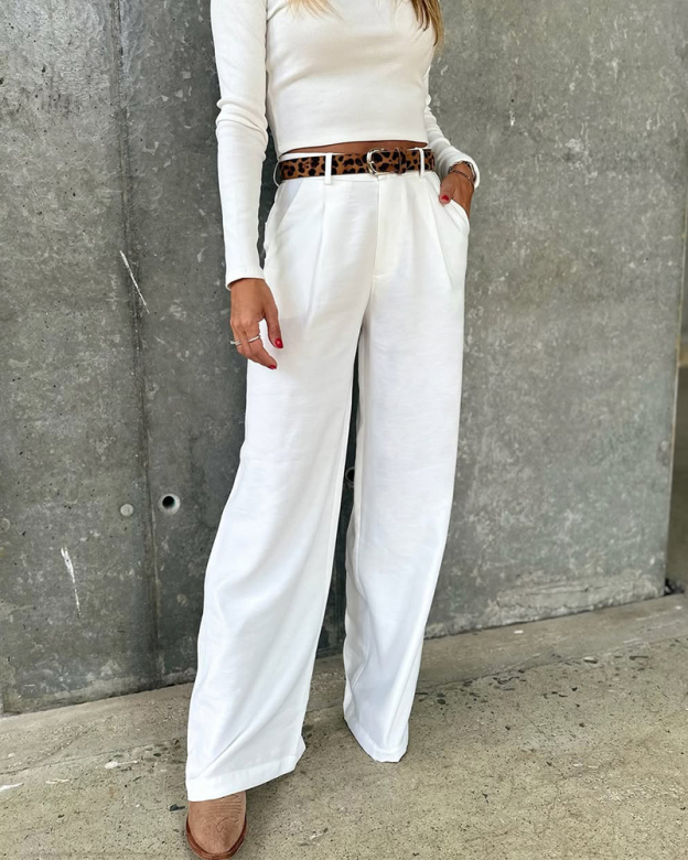 Fashionable And Versatile High Waist Casual Pants-Curvy-Faja