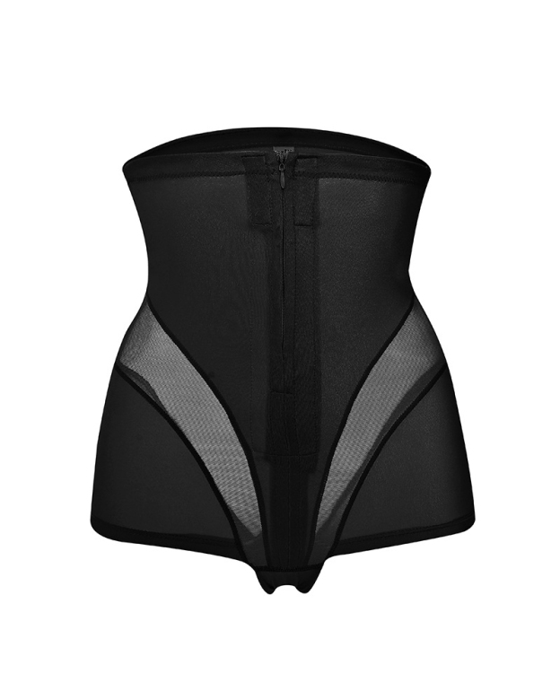 High Waist Button Zipper Tummy Tuck Underwear