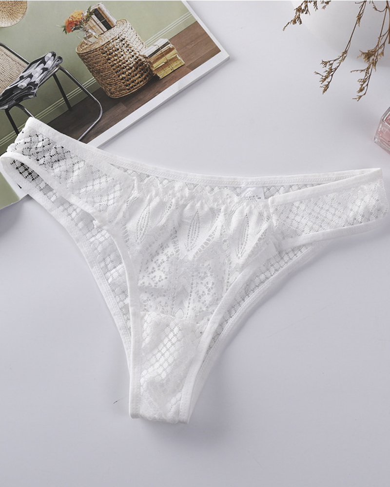 Sexy Transparent Hollow Briefs-Curvy-Faja