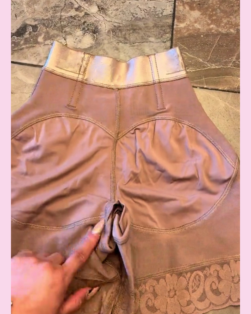High Waist Side Zipper Butter Lifter Faja Shorts