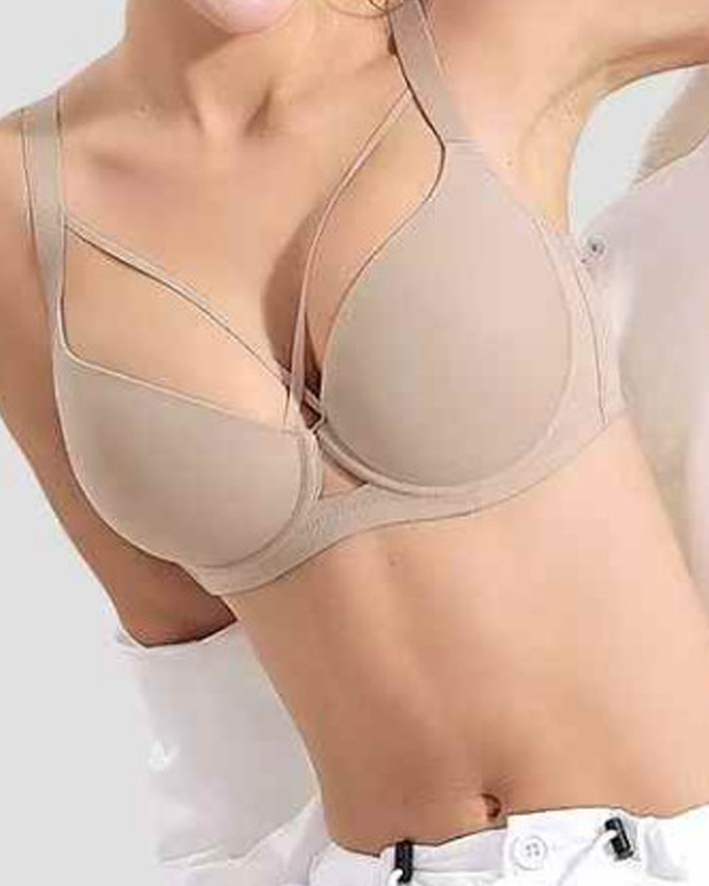 Front Cross Push-Up Bra