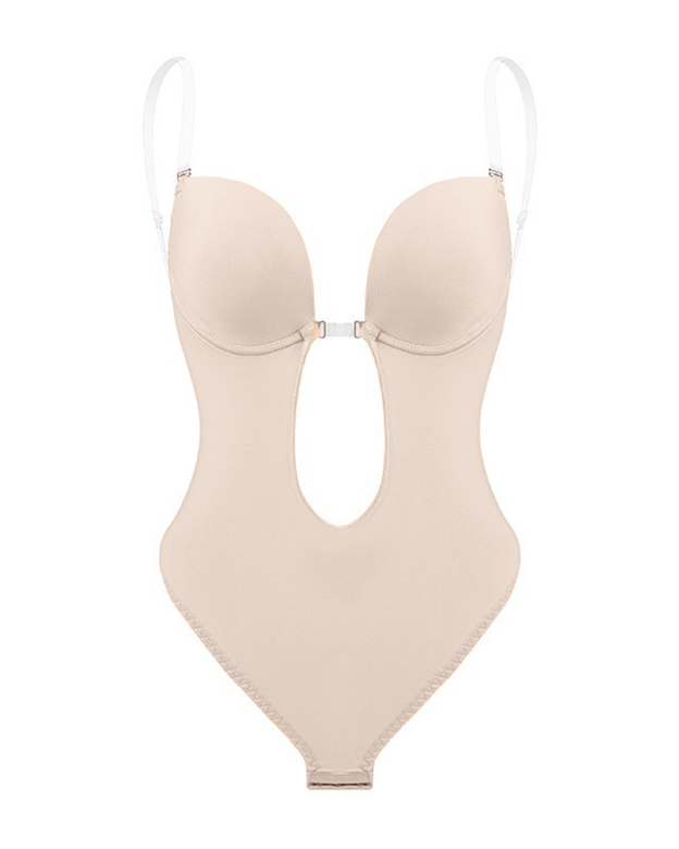 Invisible Shoulder Strap Push-Up Bodysuit