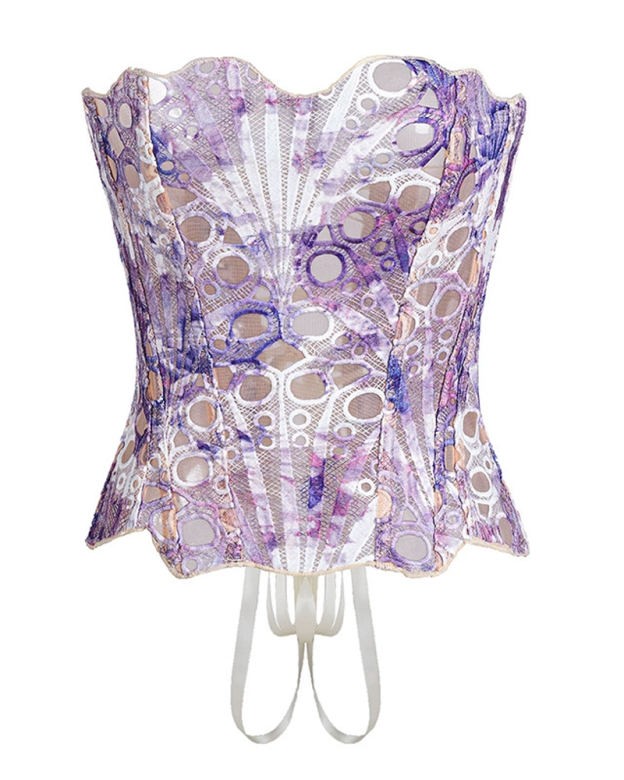 Royal-Style Breathable Openwork Lace Double-Layer Corset-Curvy-Faja
