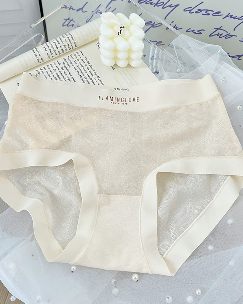 Sexy Lace Printed Cotton Antibacterial Crotch Briefs