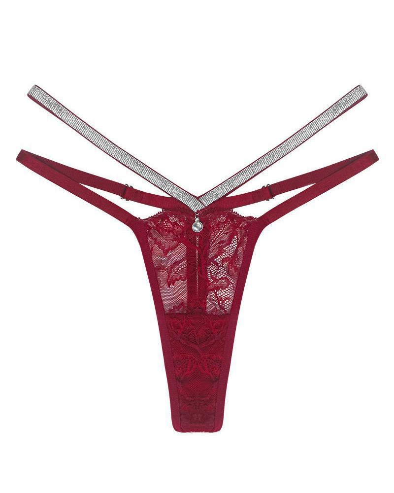 Double-Strap Low-Rise Hollow Seamless Briefs-Curvy-Faja