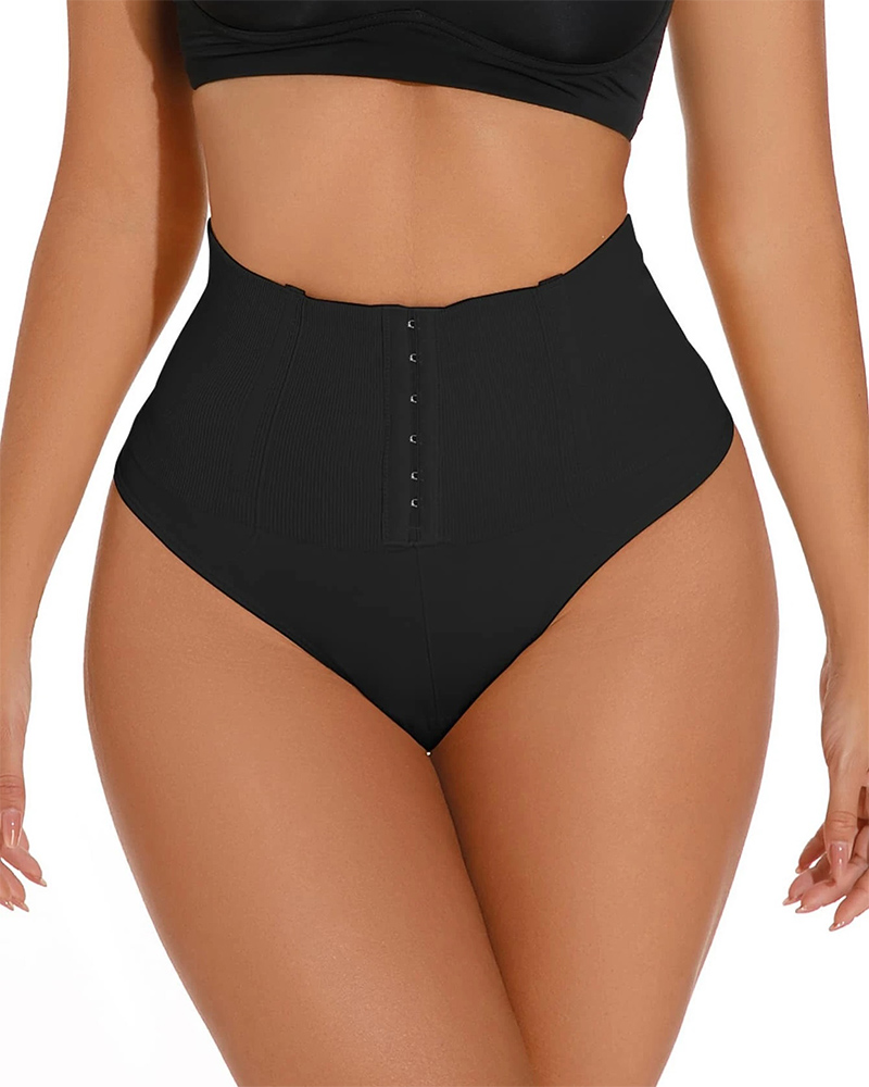 High Waist Seamless Single Breasted Shaping Thong
