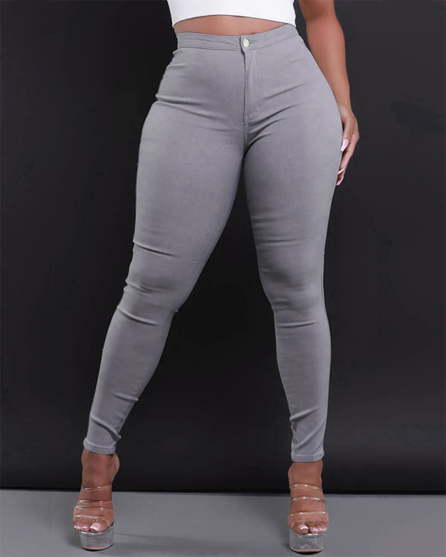 Skinny Candy Mid-Rise Jeans-Curvy-Faja