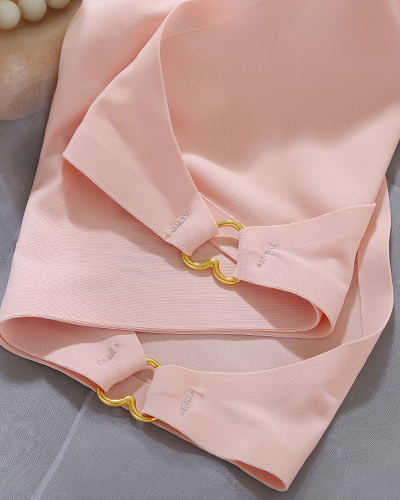 Sexy Hollow Ring Buckle Heart Seamless Ice Silk Underwear