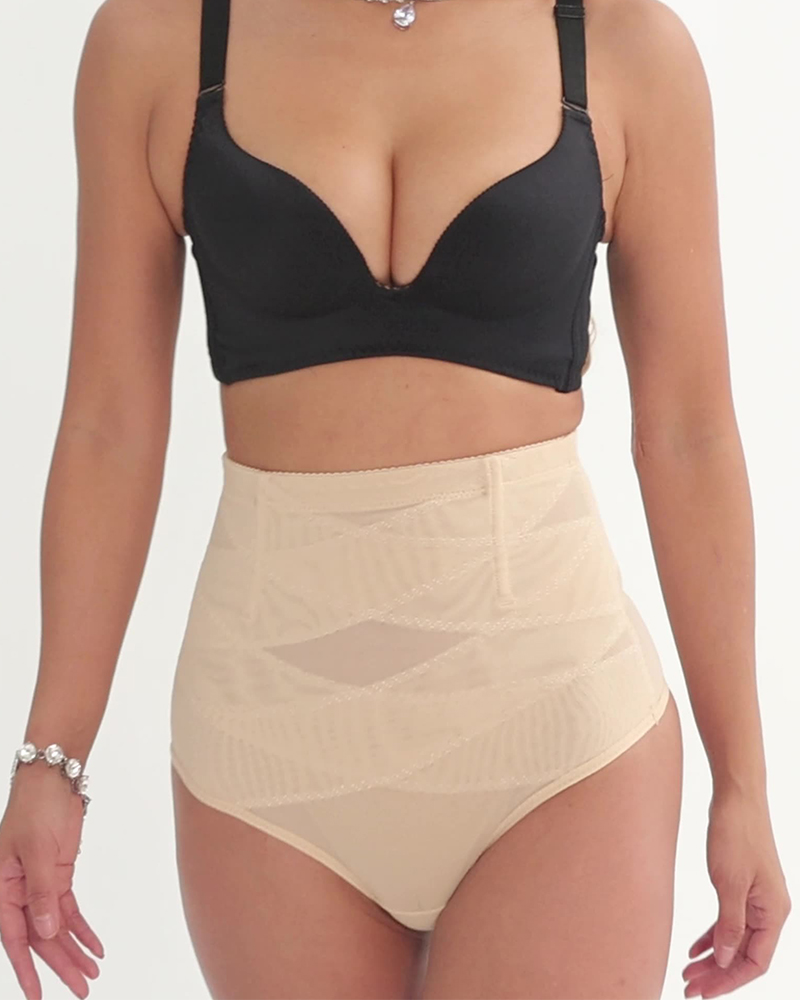 Thin Cross High Waist Shaping T-Back Briefs