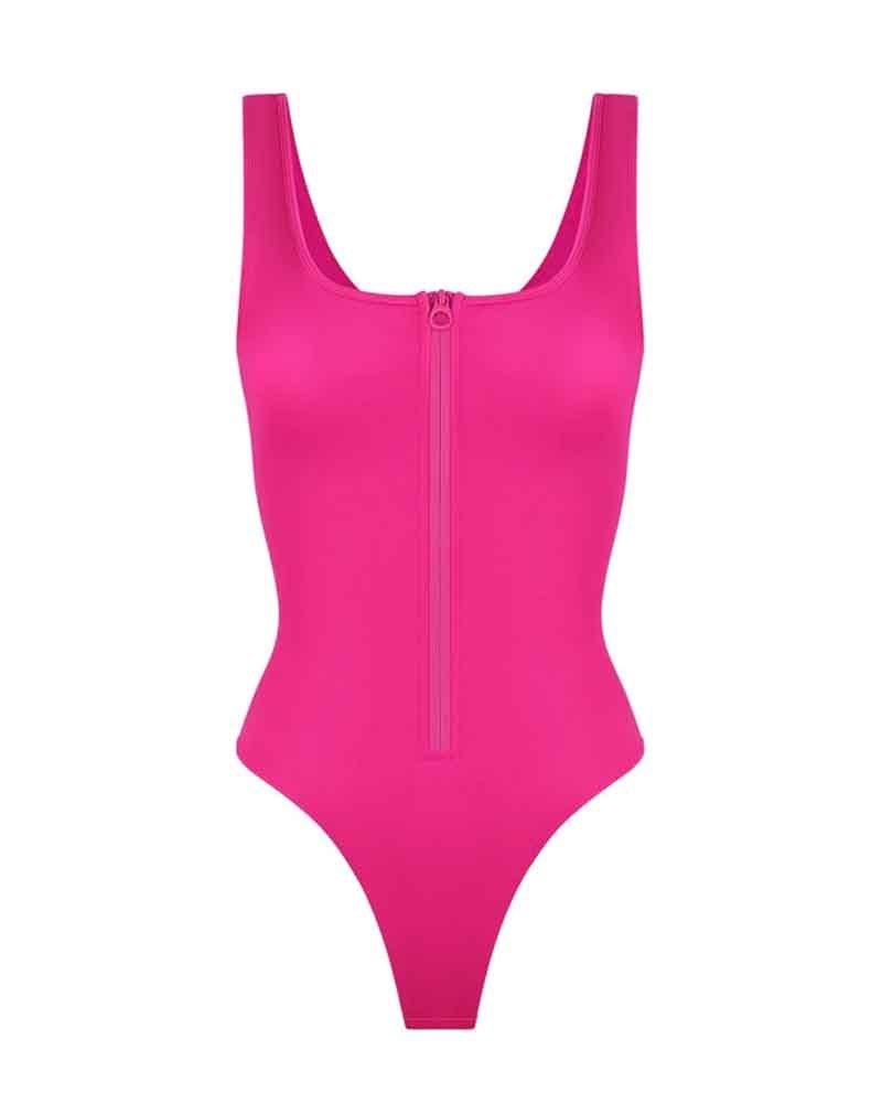 Front Zip Triangle Jumpsuit