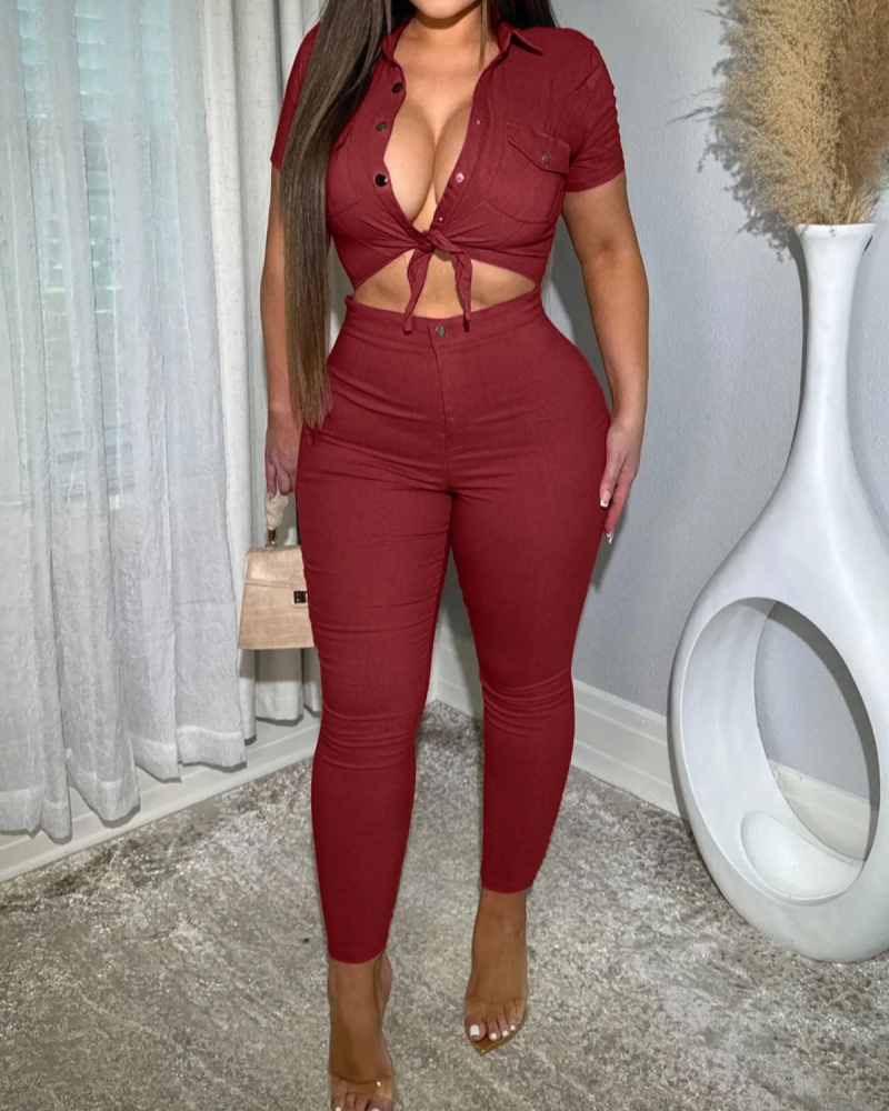 Light Denim Jumpsuit