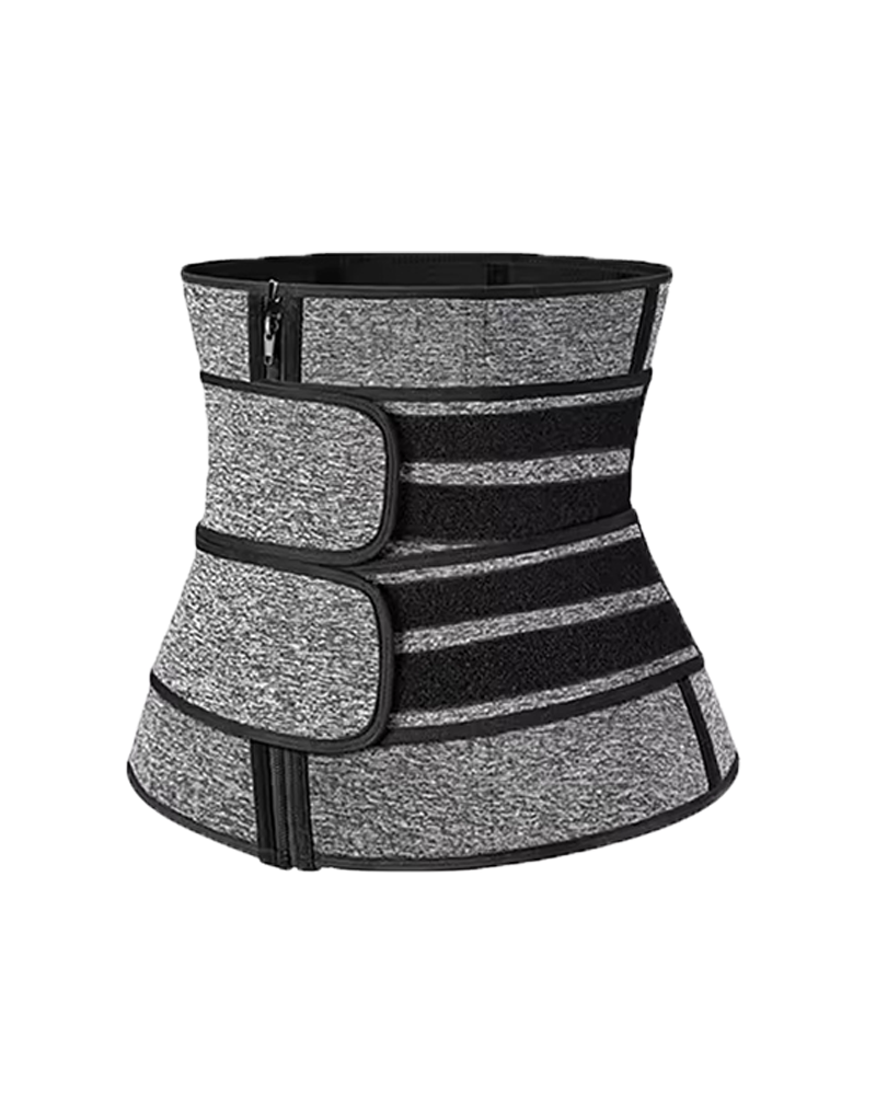 Body Shaping Double Belt Zipper Belly Control Belt-Curvy-Faja