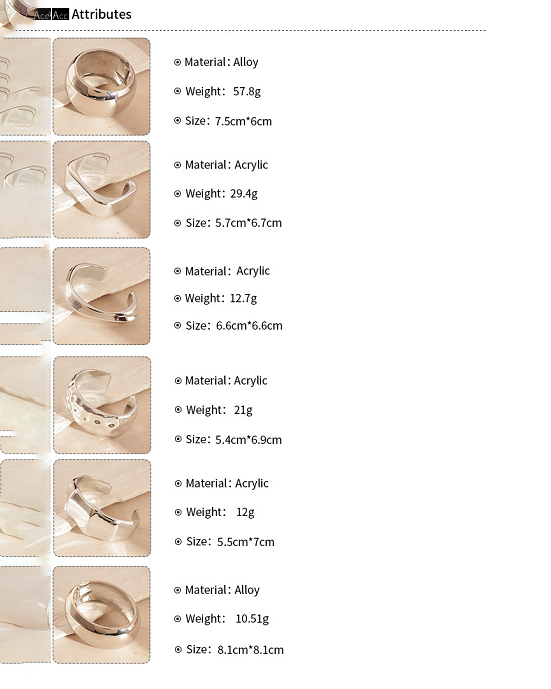 Metal Geometric Bracelet-Curvy-Faja