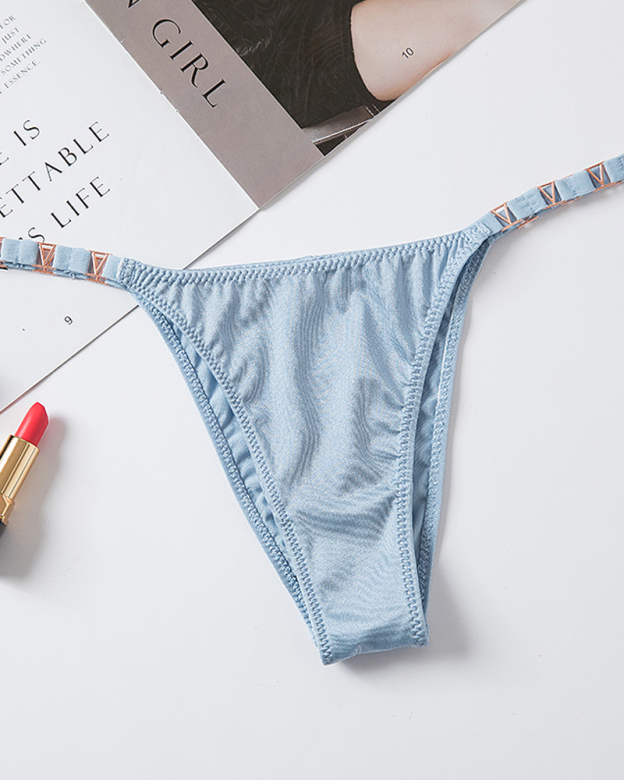 Sexy V-Shaped Metallic Ice Silk Panties-Curvy-Faja