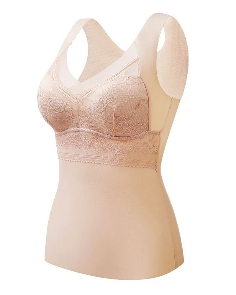 Women's Autumn/Winter V-Neck Velvet Lace Thermal Underwear