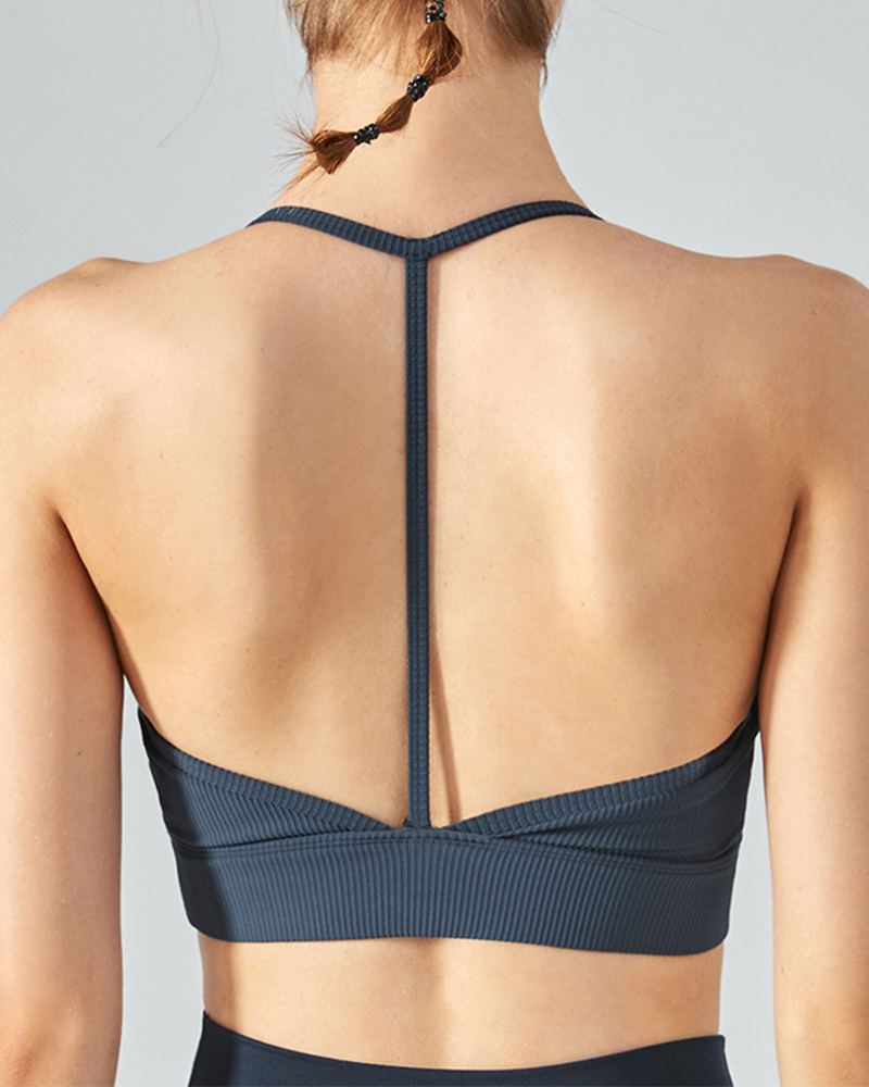 Halter Neck Yoga Vest-Curvy-Faja