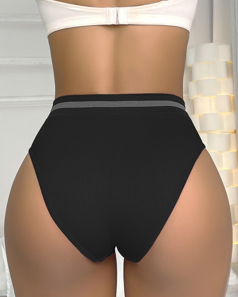 Seamless High Waist Tummy Control Stretch Briefs-Curvy-Faja