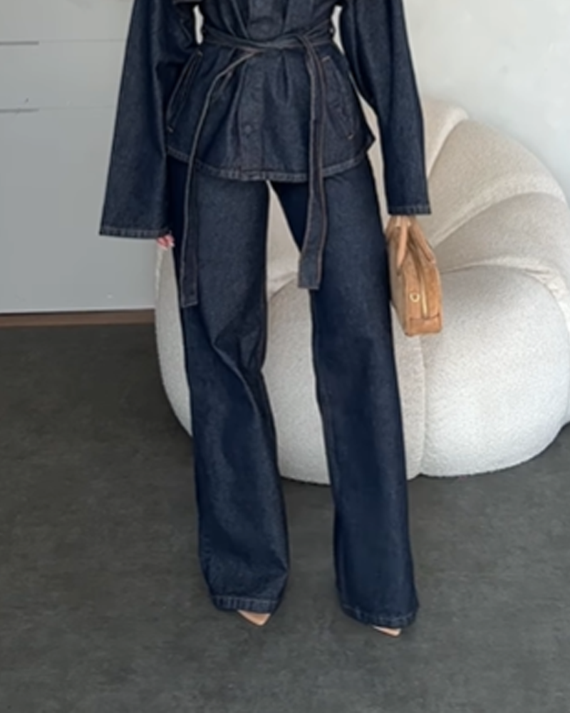 Retro Versatile Straight Leg Jeans