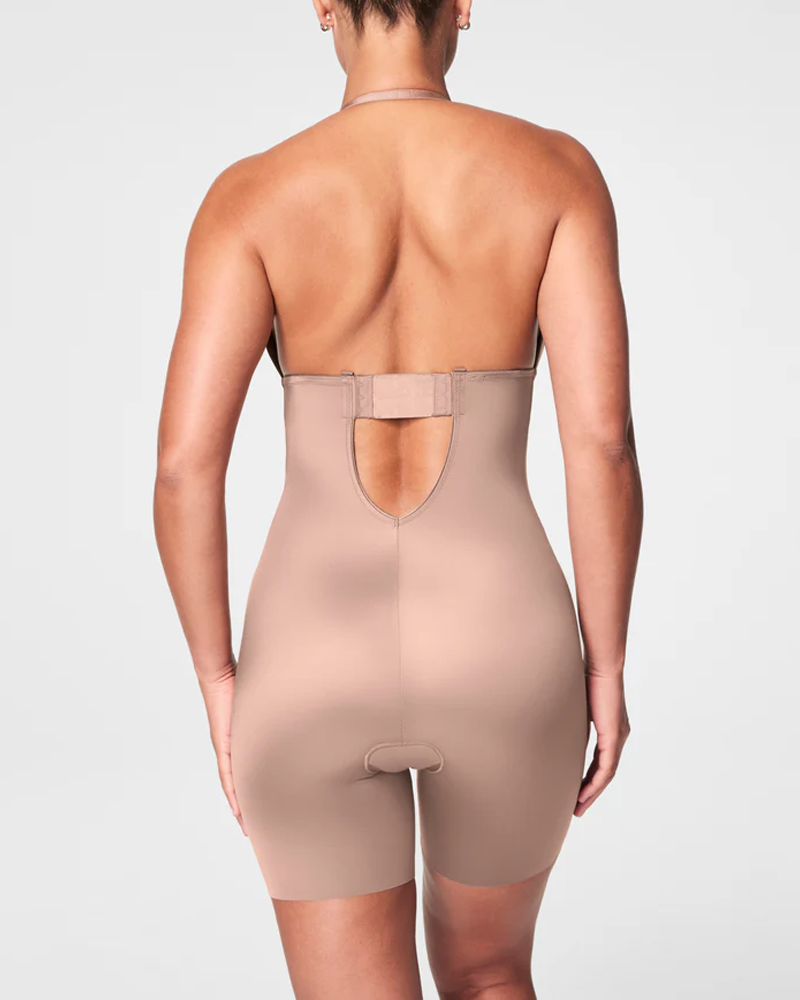 Deep V-Neck Convertible Strap Firm Compression Mid-Thigh Bodysuit Shaper(Pre-Sale)