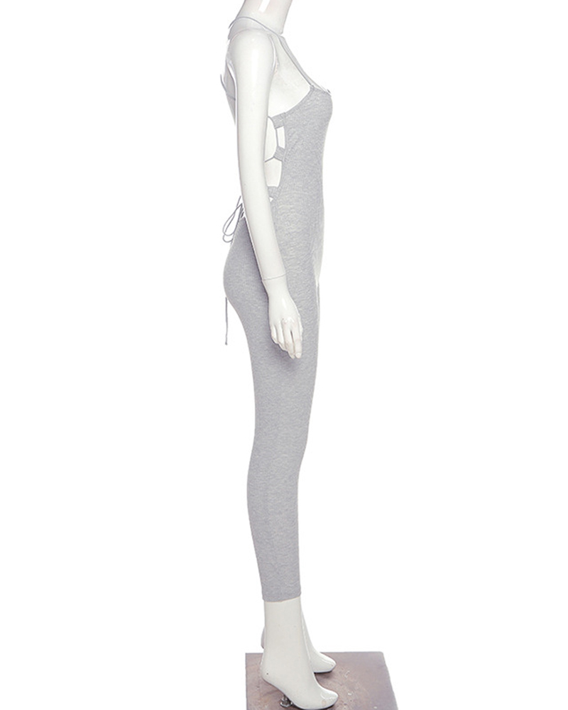 Beautiful Back Suspender Jumpsuit