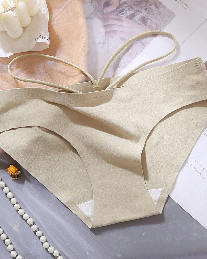 Sexy Slim Cotton Crotch Panties With Breathable Straps