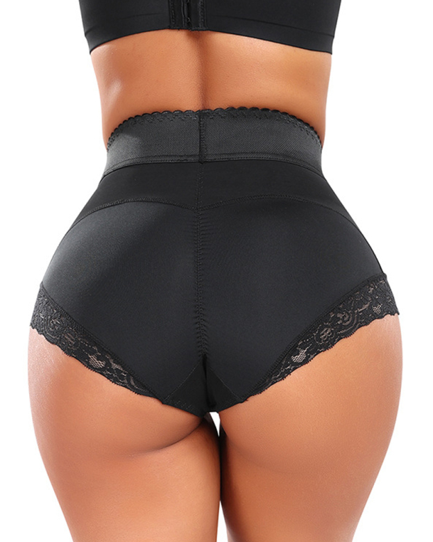 Triangle Lace Waist Shorts Tummy Control Hip Lifting Pants