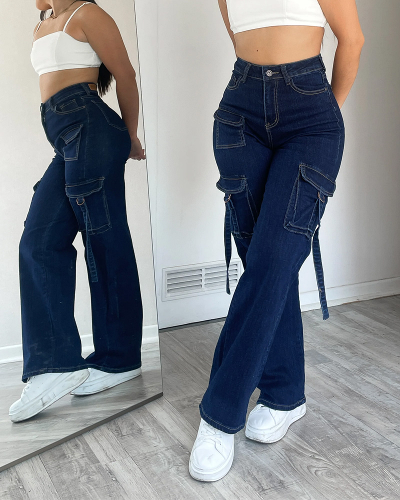 Multi-Pocket Cargo Jeans（Pre-Sale)