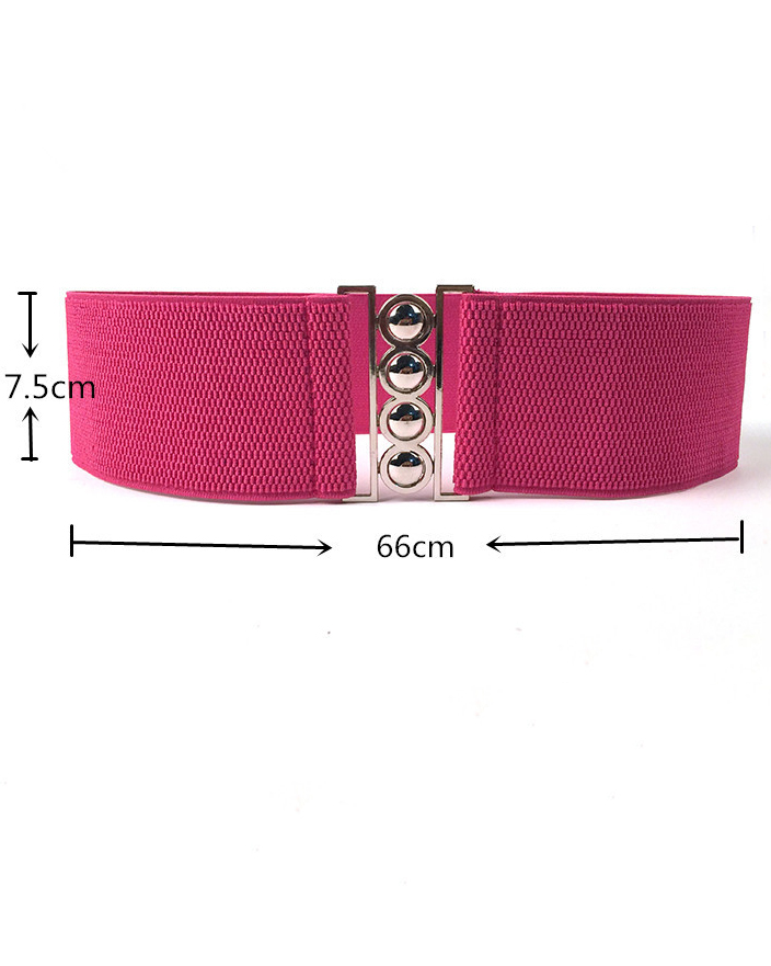 Elastic Round Buckle Belt-Curvy-Faja