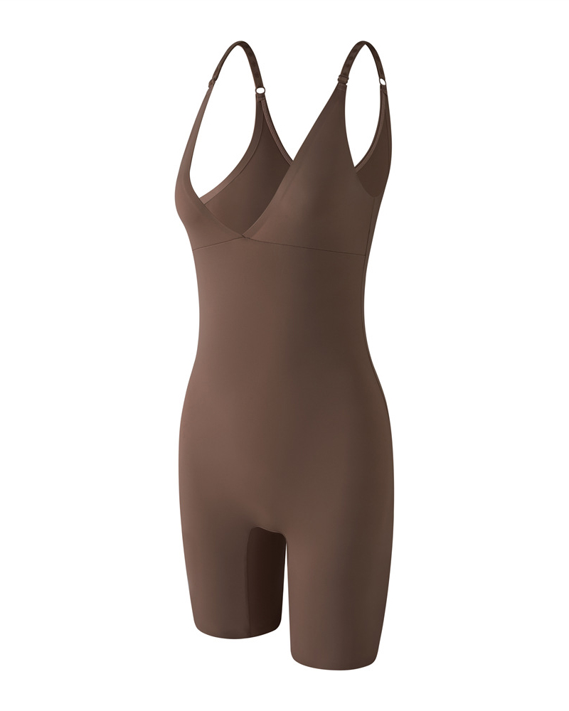 Seamless One-Piece Body Shaping Boxer Briefs-Curvy-Faja