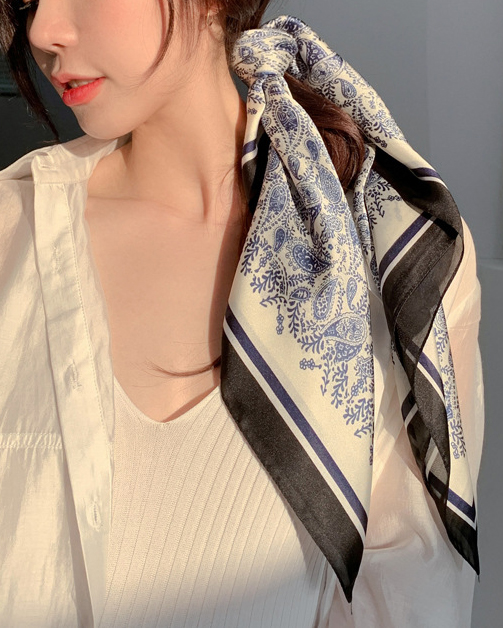 Retro French Silk Scarf Headband-Curvy-Faja