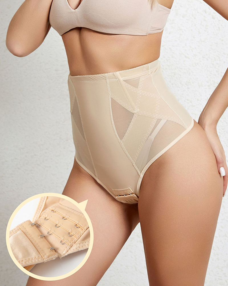 Mid-High Waisted Panties For Slimming Belly Without Curling Up