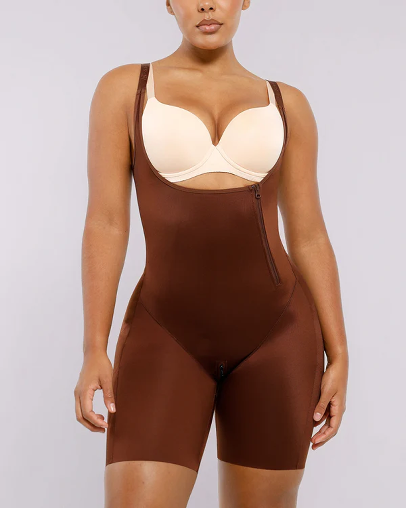 Open-Chest Side-Pulling Body Shaping And Buttock-Lifting Shapewear
