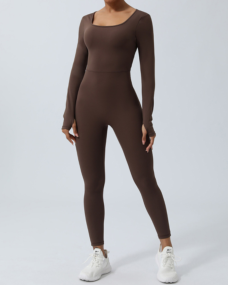 Quick-Drying, Backless One-Piece Yoga Suit
