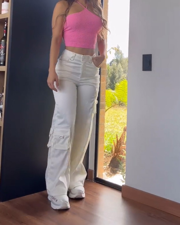 Satin Work Style Loose Casual Pants（Pre-Sale)