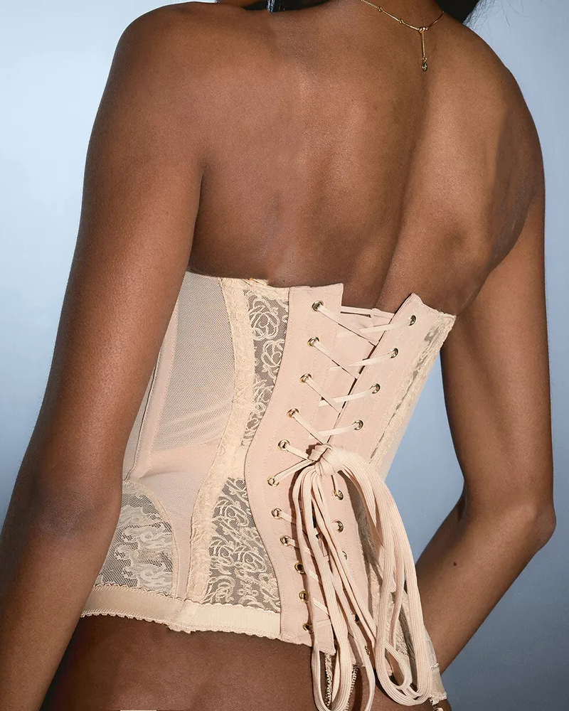 Sexy Hollowed-Out Waist Corset Fishbone Bustier Shapewear