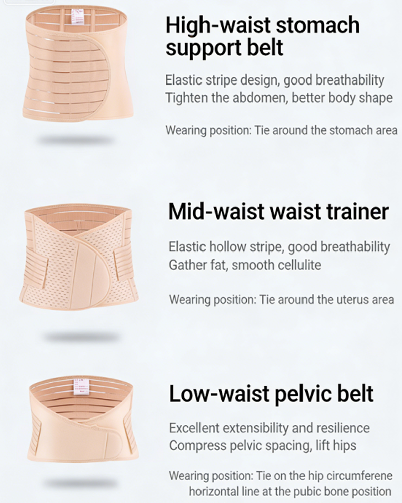 Postpartum Recovery Breathable Waist Support And Abdominal Binder Set