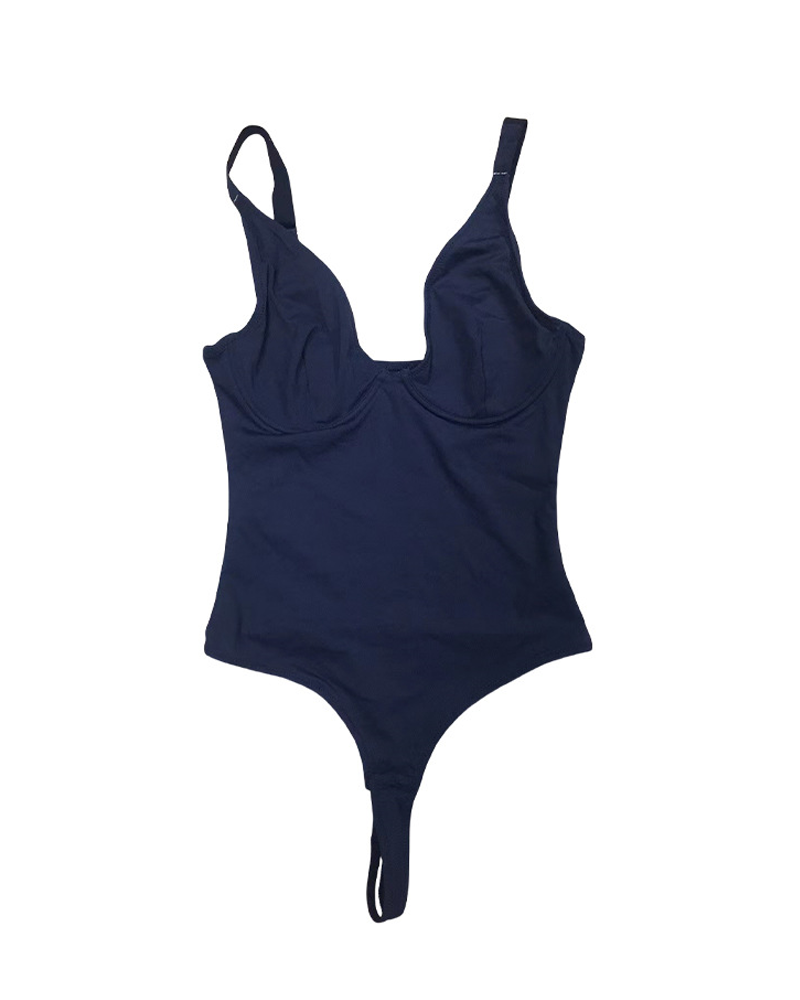 Deep V-Neck Bodysuit For Tummy Control Hip Lift And Shaping