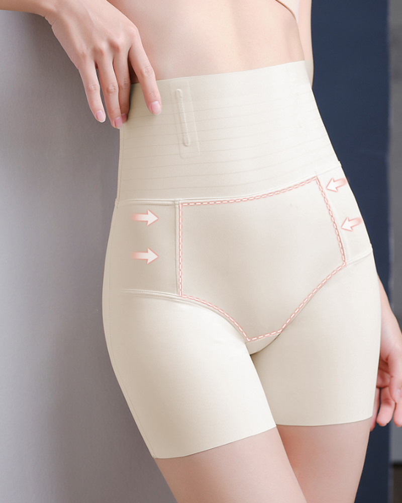 Thin Seamless High Waist Tummy Lifting Shorts-Curvy-Faja