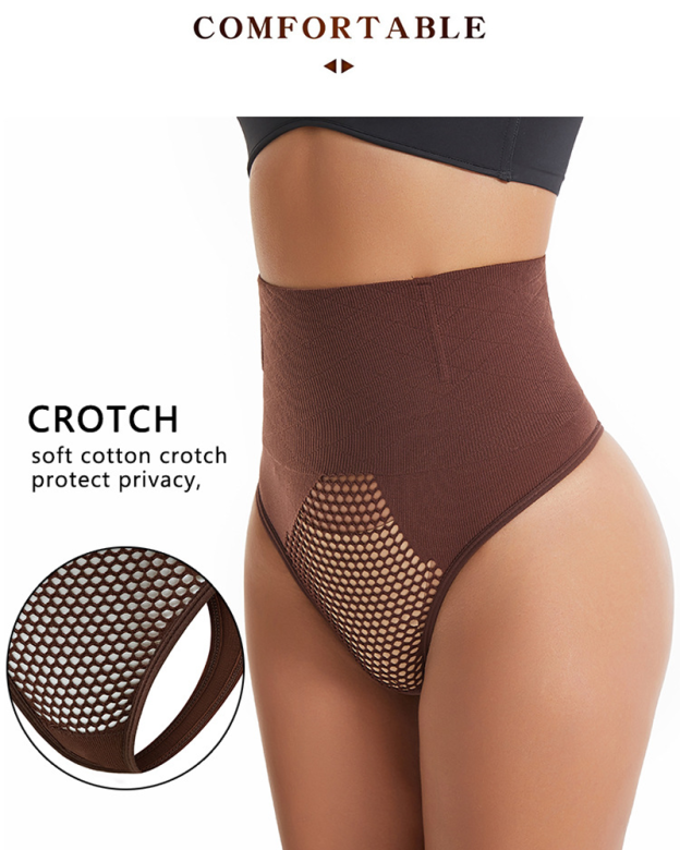 Hollow-Out High-Waisted Thong For Tummy Control Hip Lifting