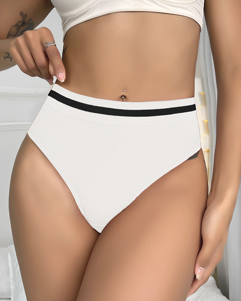 Seamless High Waist Tummy Control Stretch Briefs-Curvy-Faja