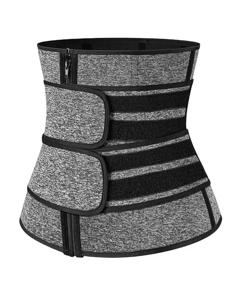 Body Shaping Double Belt Zipper Belly Control Belt-Curvy-Faja