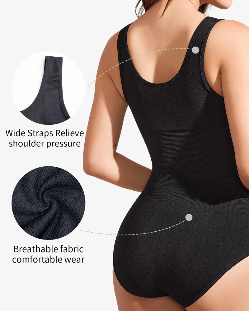 Women's Seamless Round Neck Tummy Tights-Curvy-Faja