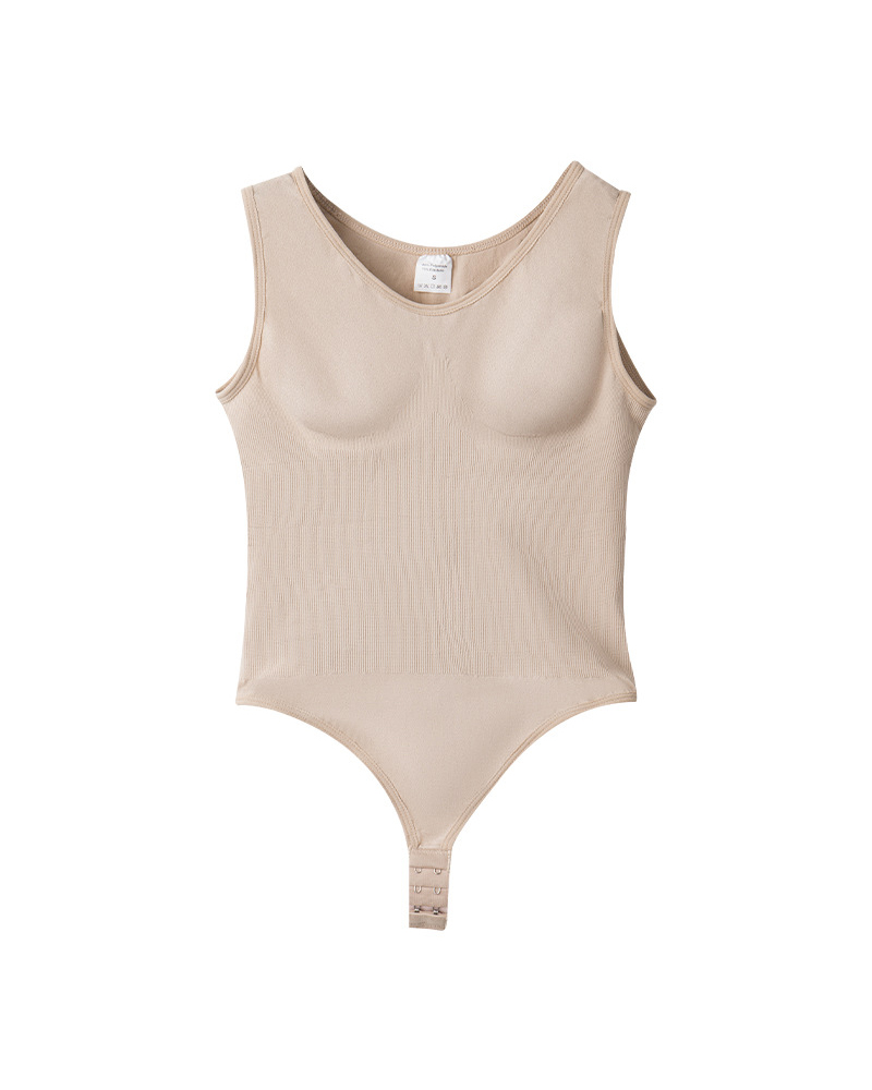 Seamless Hip-Lifting Body Shaping Tummy-Controlling T-String Bodysuit-Curvy-Faja