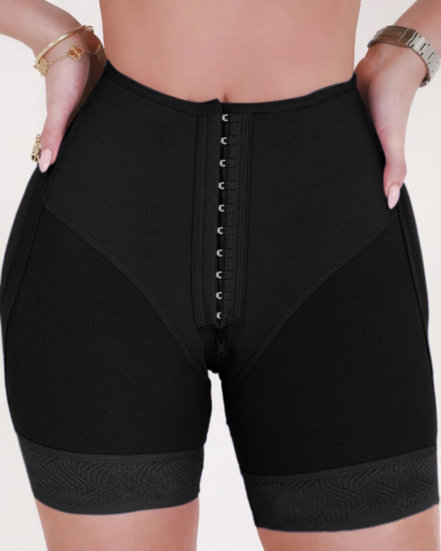 High Waist Hourglass Shaping Shorts-Curvy-Faja