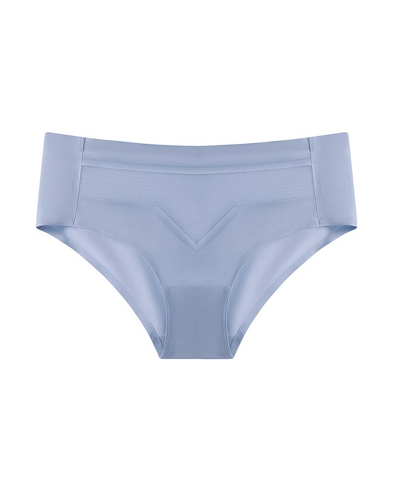 Mid-Waist Ice Silk Naked Invisible Underwear-Curvy-Faja