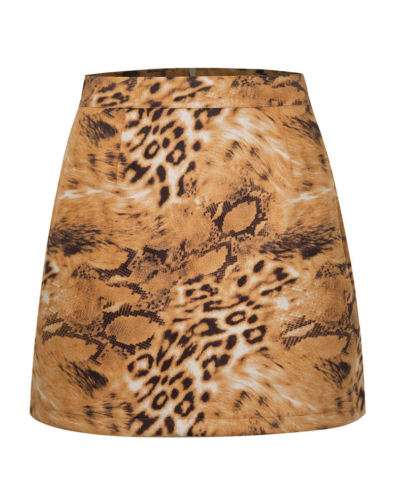 Leopard Print Sexy Hip Skirt (Pre-Sale)