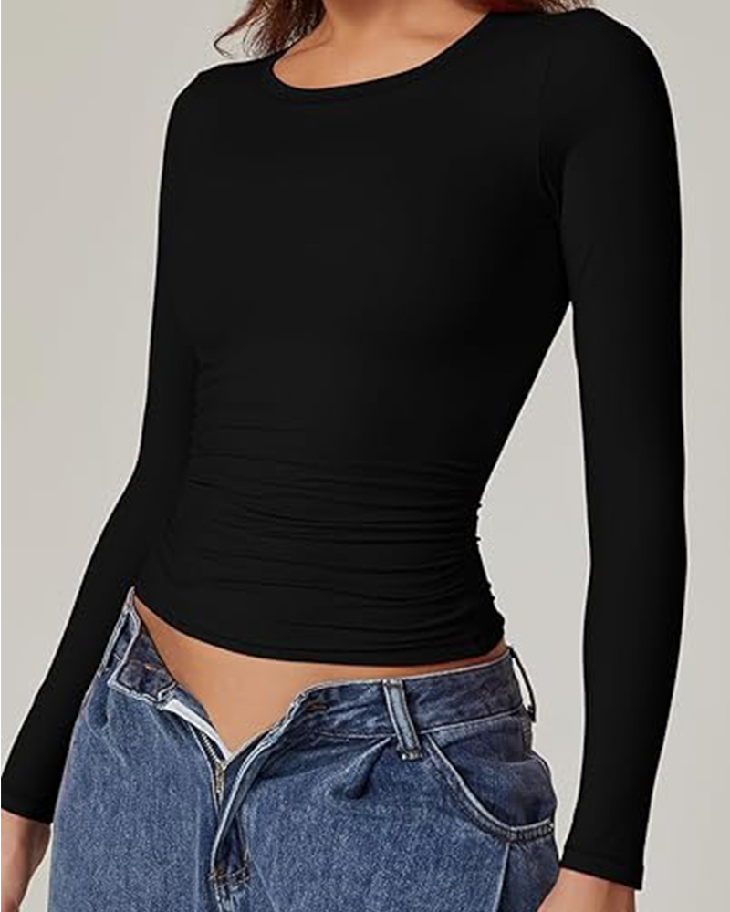 Double Layer Long Sleeve Bottoming Shirt
