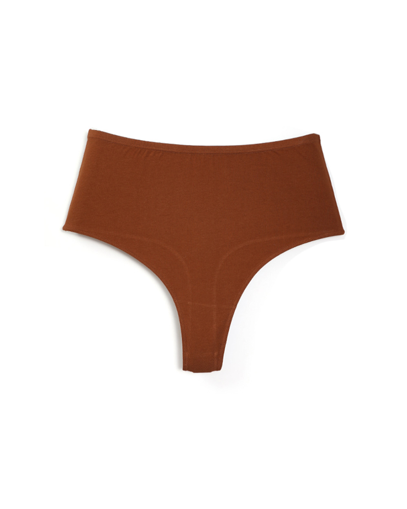 Cotton High Waist Invisible Thong-Curvy-Faja